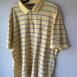 Masters Yellow and Blue Polo Shirt Classic Design